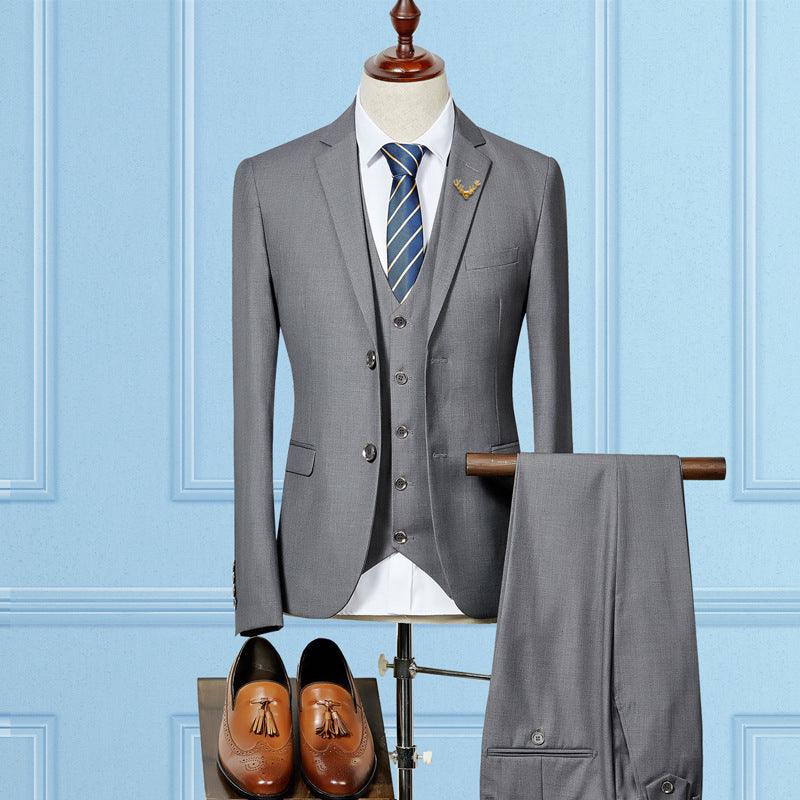 Classic Three-Piece Suit for Men: Timeless Elegance with Jacket, Vest, and Pants Ensemble