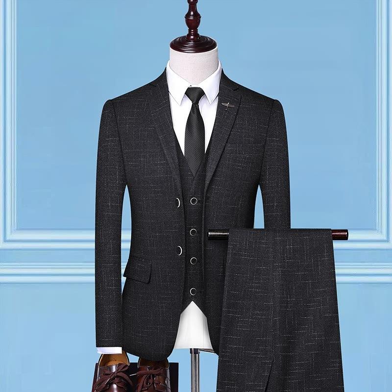 Classic Three-Piece Suit for Men: Timeless Elegance with Jacket, Vest, and Pants Ensemble - Your-Look