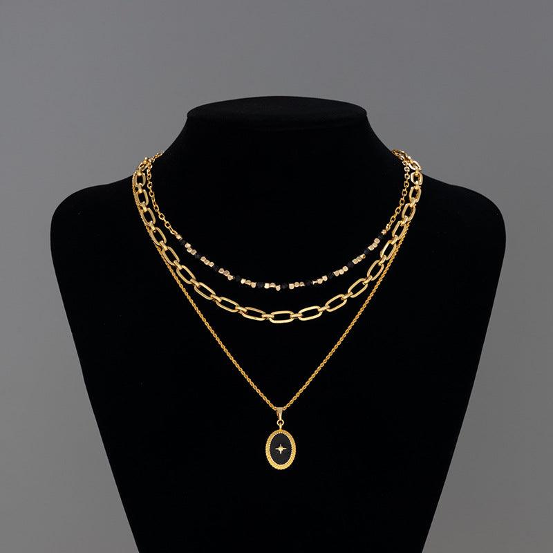 Radiant Star Clavicle Chain: 18k Gold Plated Necklace Accessories - Your-Look