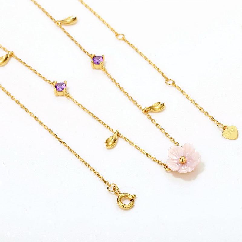 925 Sterling Silver Floral Jewelry Set: Exquisite 18K Gold Plating - Your-Look