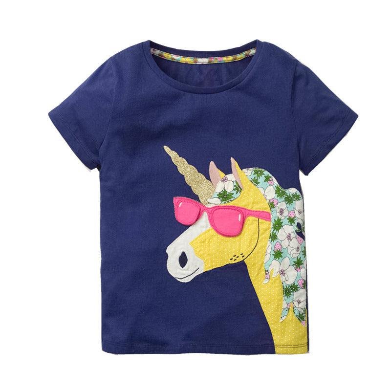 Summer Girls Cute Cartoon Short Sleeve T Shirt - - Your-Look