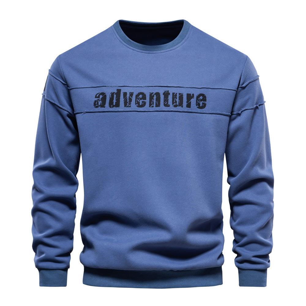 Adventure-Ready Long Sleeve Sweatshirt: Elevate Your Style with Trendy All-Matching Men&