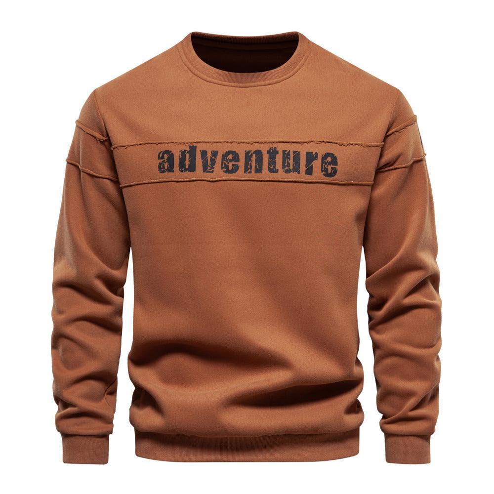 Adventure-Ready Long Sleeve Sweatshirt: Elevate Your Style with Trendy All-Matching Men&