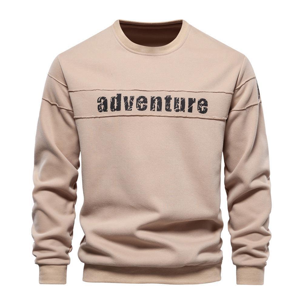 Adventure-Ready Long Sleeve Sweatshirt: Elevate Your Style with Trendy All-Matching Men&