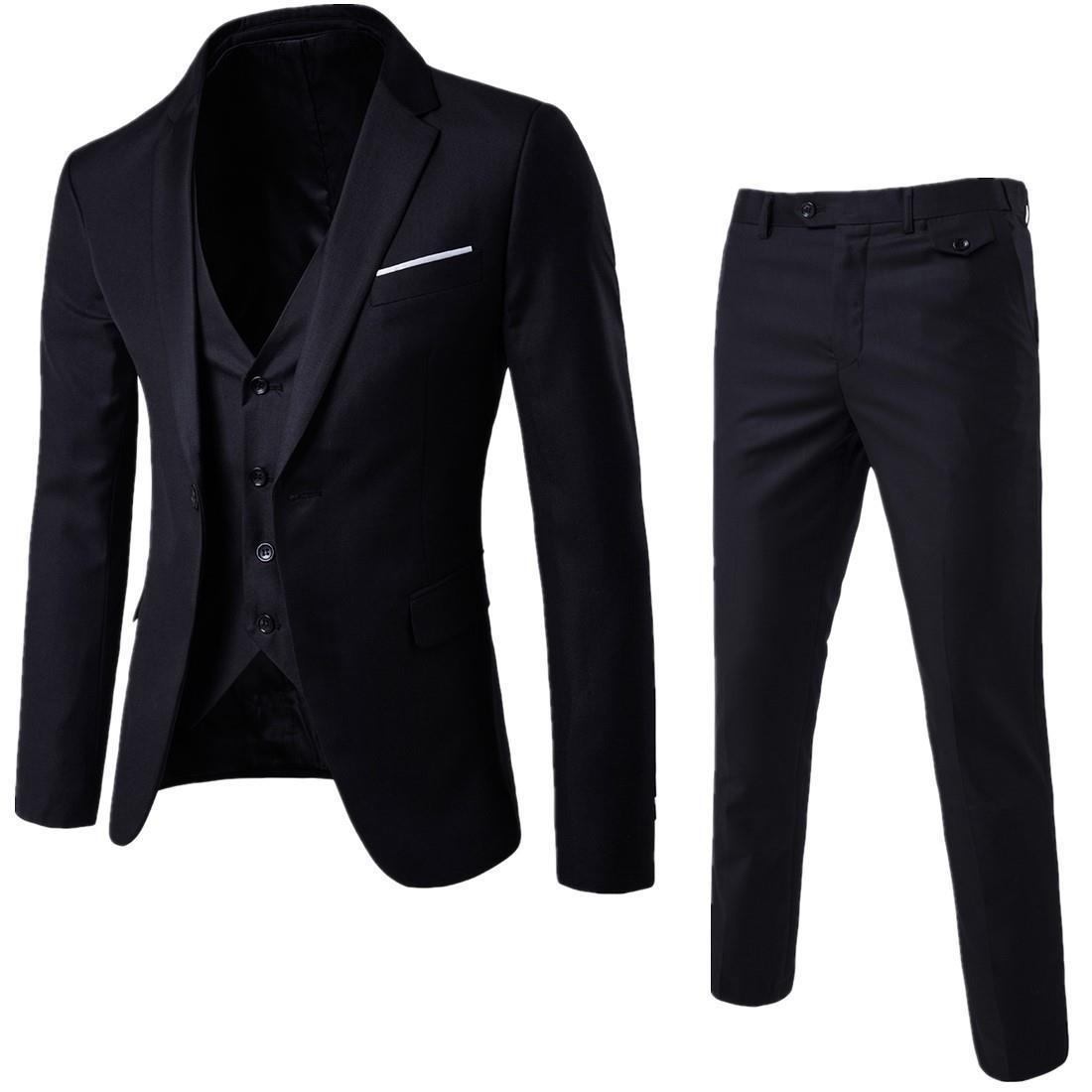 Affordable Modern Three-Piece Business Casual Suit for Men: Effortless Elegance with a Contemporary Twist at Low Price - Your-Look