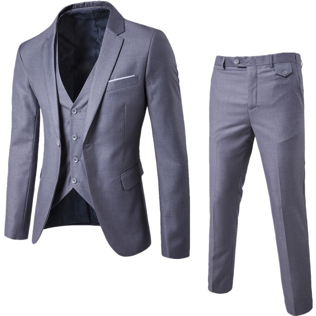 Affordable Modern Three-Piece Business Casual Suit for Men: Effortless Elegance with a Contemporary Twist at Low Price - Your-Look