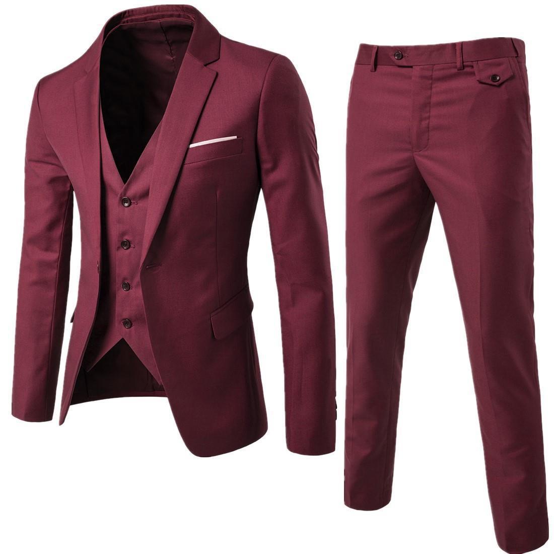Affordable Modern Three-Piece Business Casual Suit for Men: Effortless Elegance with a Contemporary Twist at Low Price - Your-Look