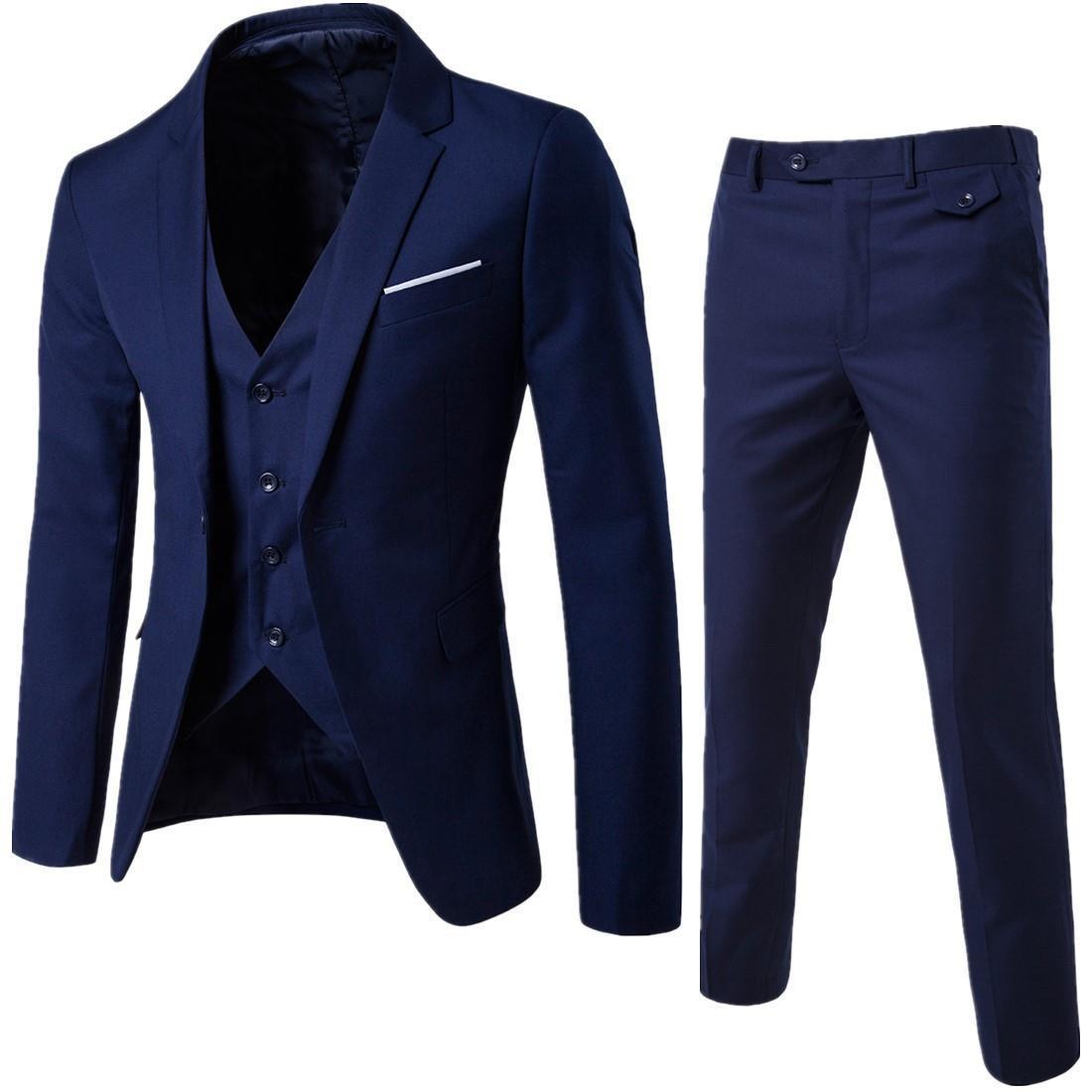 Affordable Modern Three-Piece Business Casual Suit for Men: Effortless Elegance with a Contemporary Twist at Low Price - Your-Look