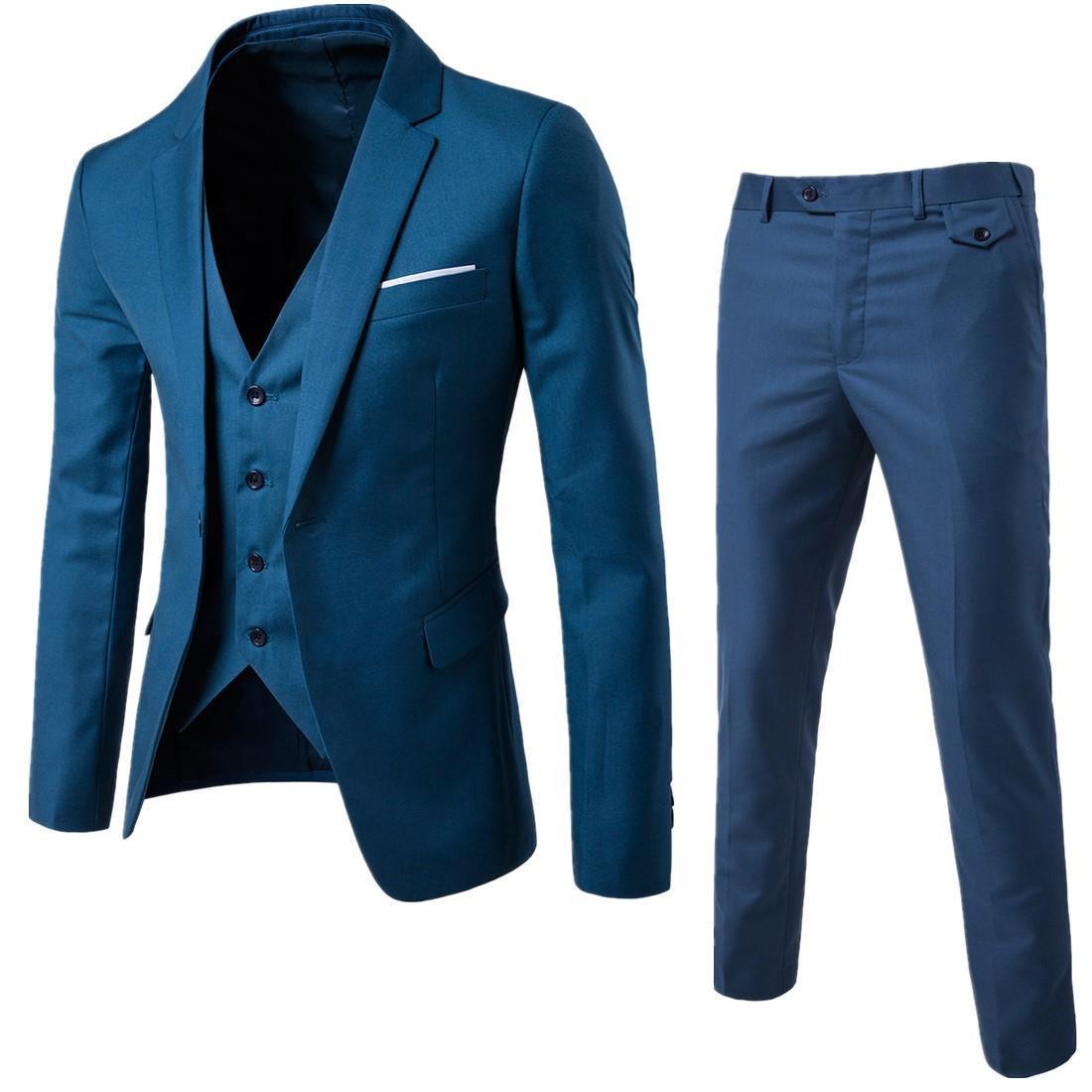 Affordable Modern Three-Piece Business Casual Suit for Men: Effortless Elegance with a Contemporary Twist at Low Price - Your-Look
