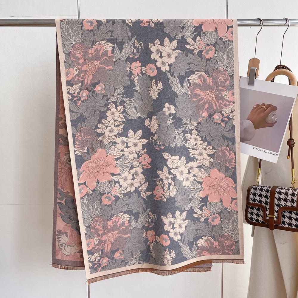 Artificial Cashmere Scarf Female Autumn Winter Retro Art - Your-Look