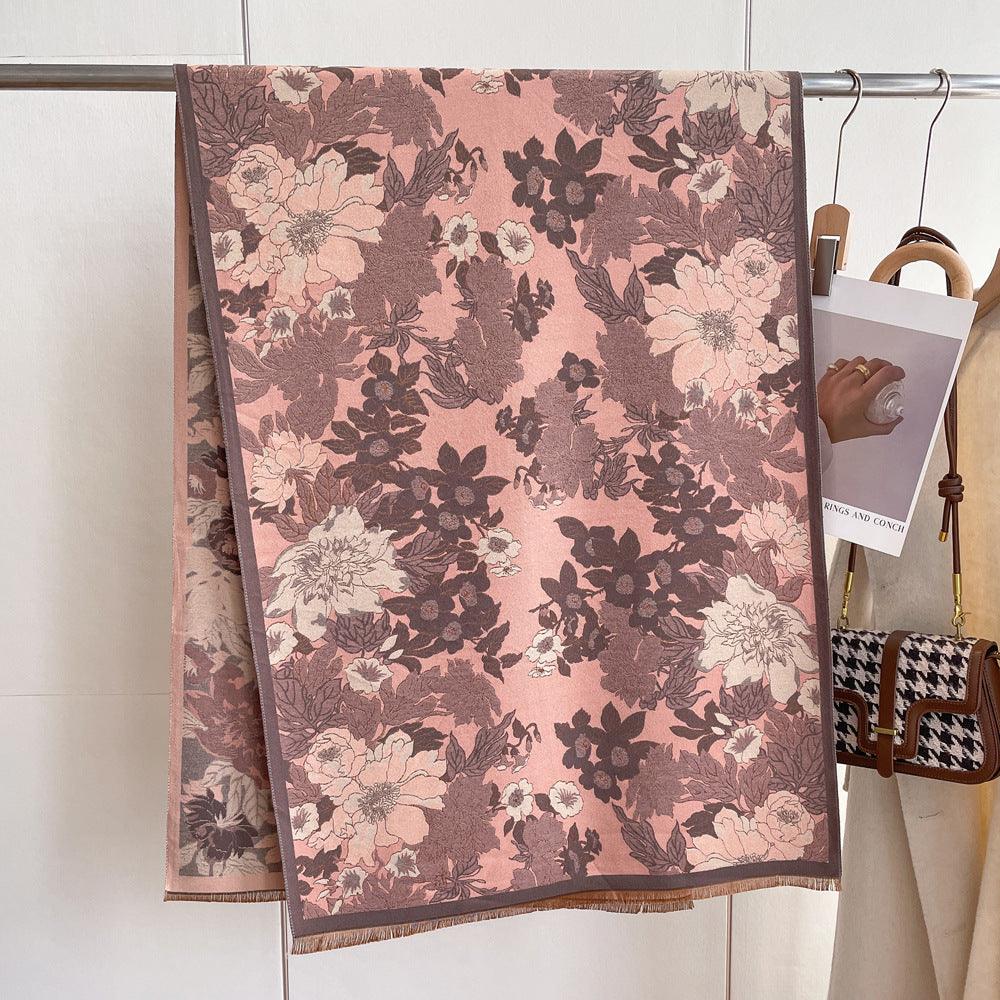 Artificial Cashmere Scarf Female Autumn Winter Retro Art - Your-Look