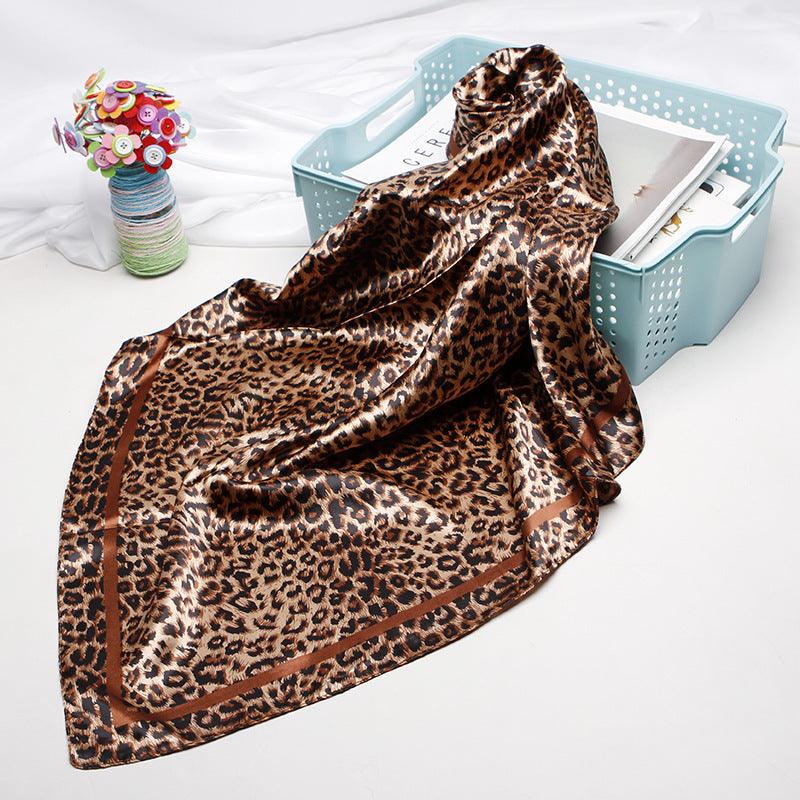 Artificial Silk Satin Printed All-matching Square Scarf - Your-Look