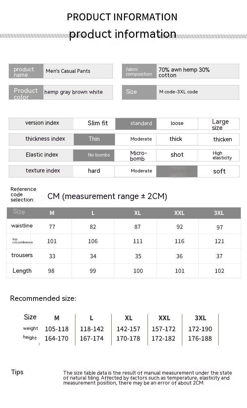 Breathable Cotton Linen Straight Casual Pants - Fashion - Your-Look