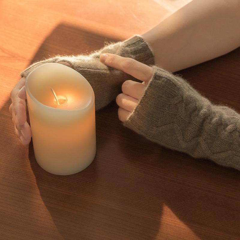 Cashmere Half Finger Twist Gloves: Stylish Warmth for Autumn and Winter - Your-Look