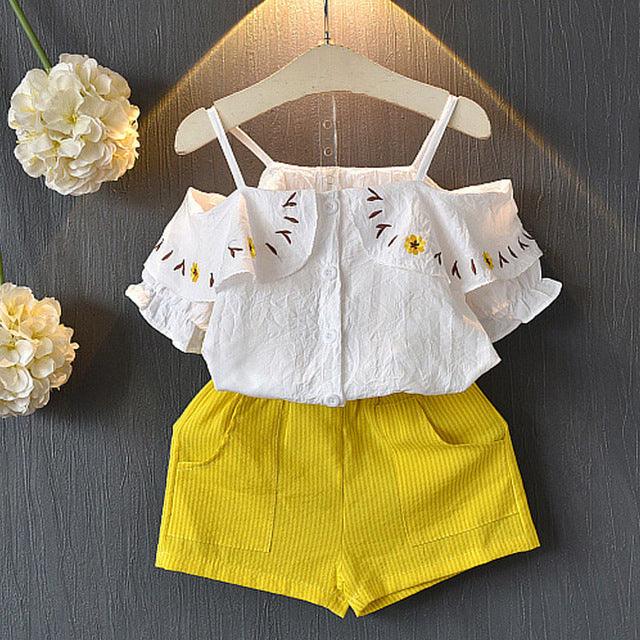 Kids Girls Clothes For Baby Girl Kids T-Shirt Shorts Suit - - Your-Look
