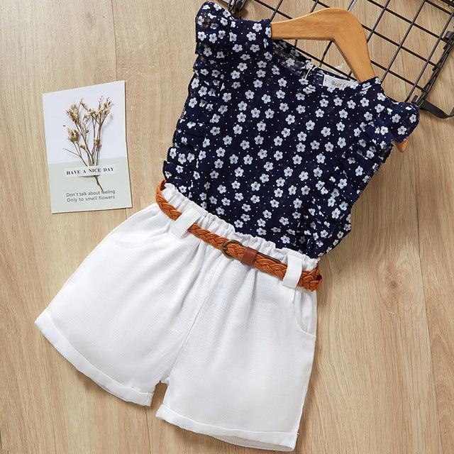 Kids Girls Clothes For Baby Girl Kids T-Shirt Shorts Suit - - Your-Look