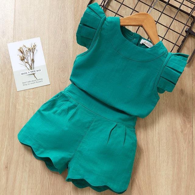Kids Girls Clothes For Baby Girl Kids T-Shirt Shorts Suit - - Your-Look