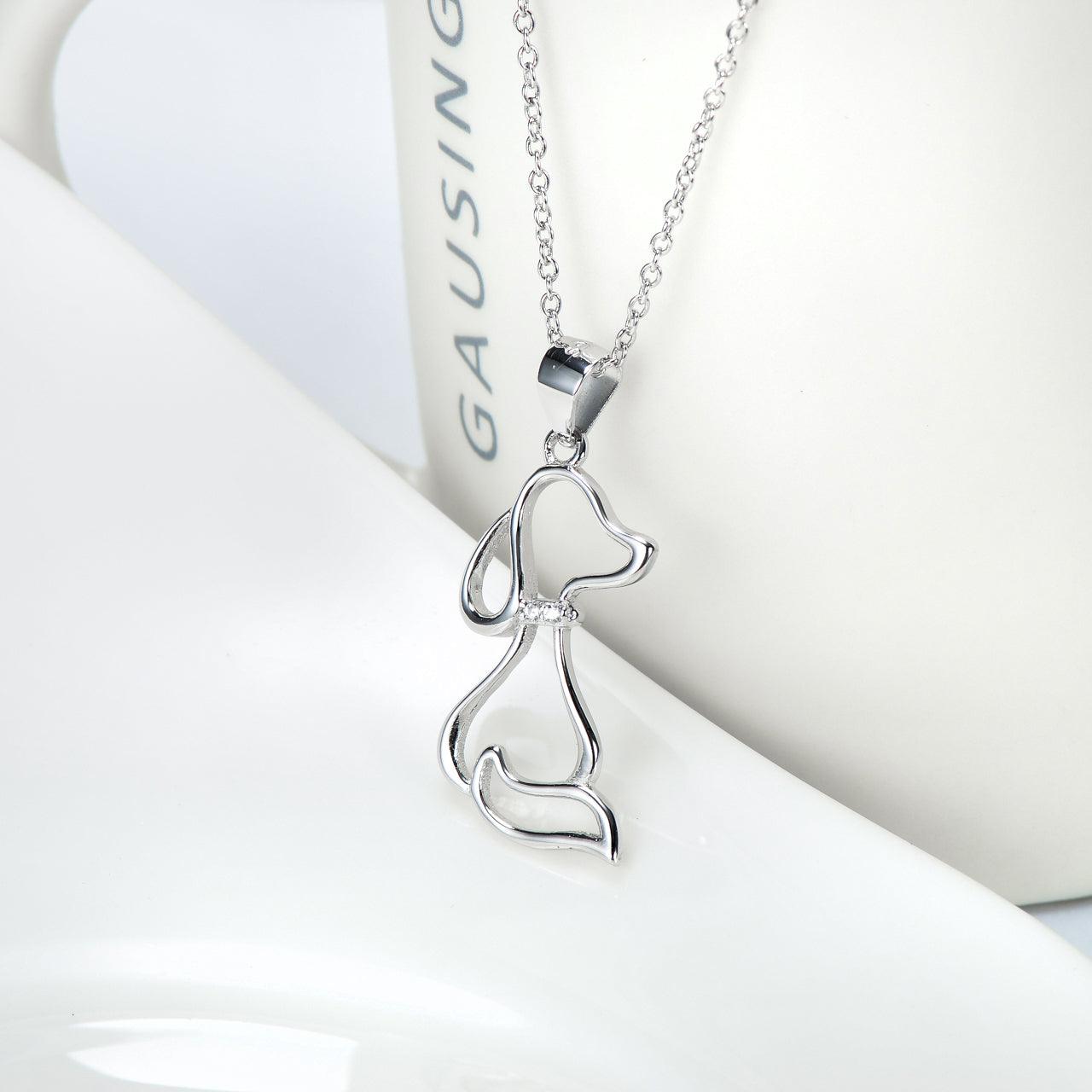 Charming 925 Sterling Silver Dog Necklace for Women - Your-Look