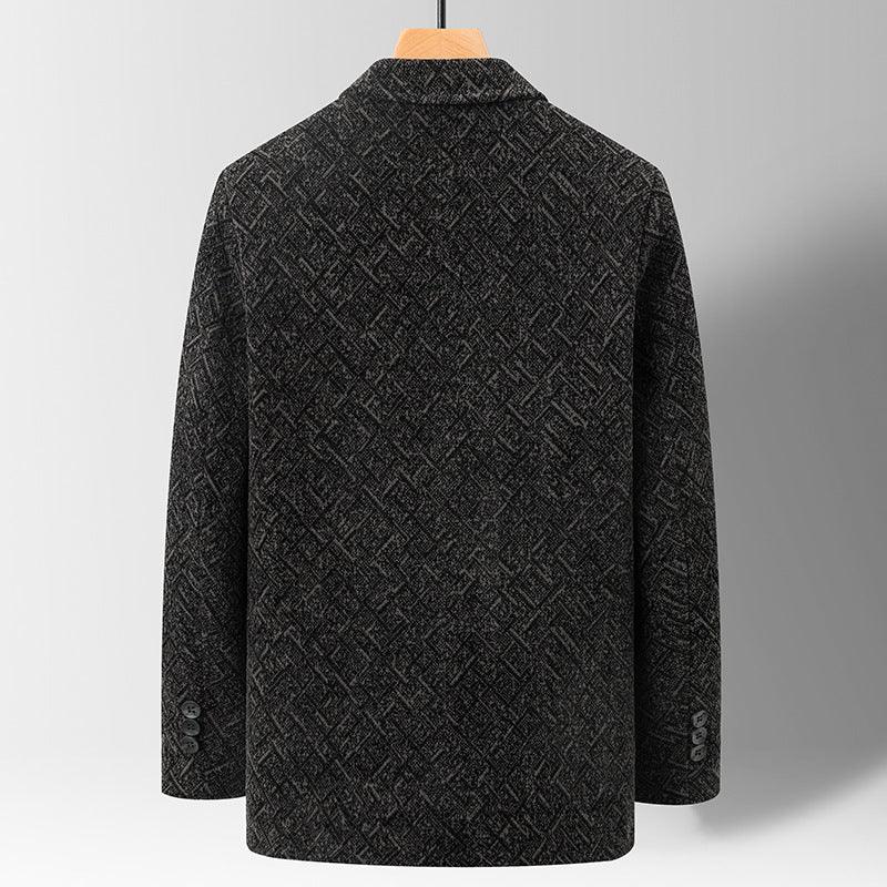 Chic Chenille Casual Suit Jacket for Men: Simple Elegance and Comfort Combined - Your-Look