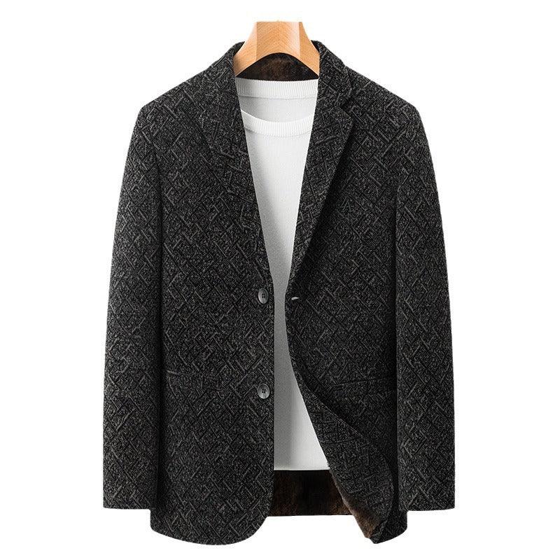 Chic Chenille Casual Suit Jacket for Men: Simple Elegance and Comfort Combined - Your-Look