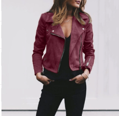 Chic Lapel and Diagonal Zipper: Elevate Your Look with our Short Women&