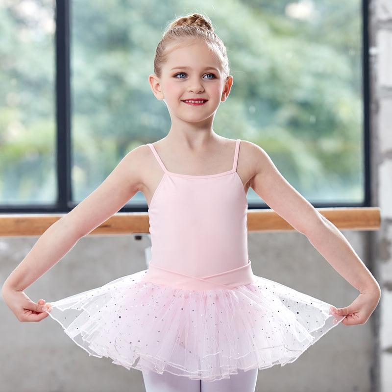 Children Girl Practice Clothes Summer Suspenders Ballet Dance Skirt - - Your-Look