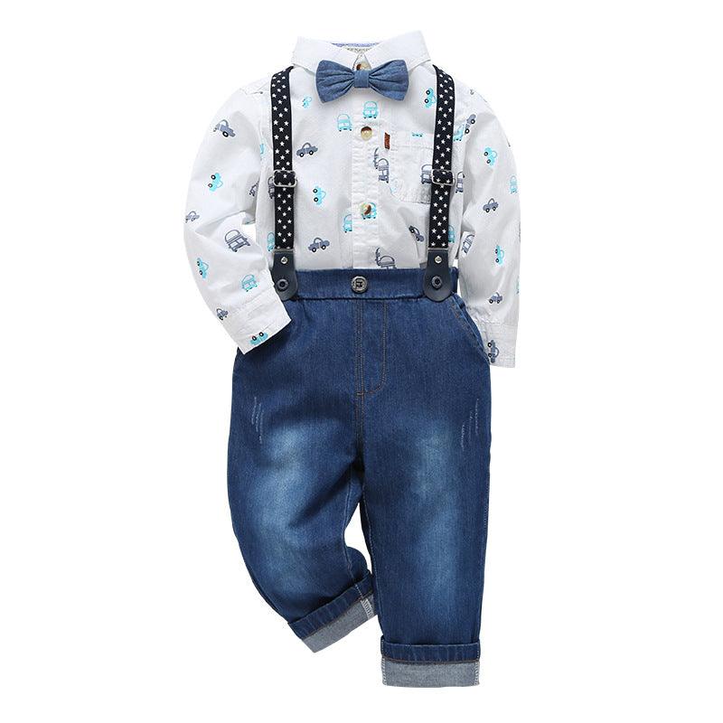 Three-piece suit of gentleman dress suspenders - - Your-Look