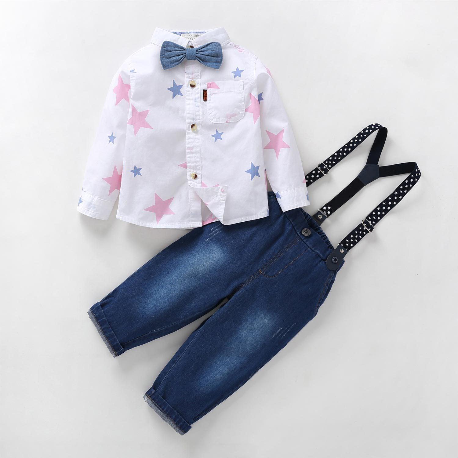 Three-piece suit of gentleman dress suspenders - - Your-Look