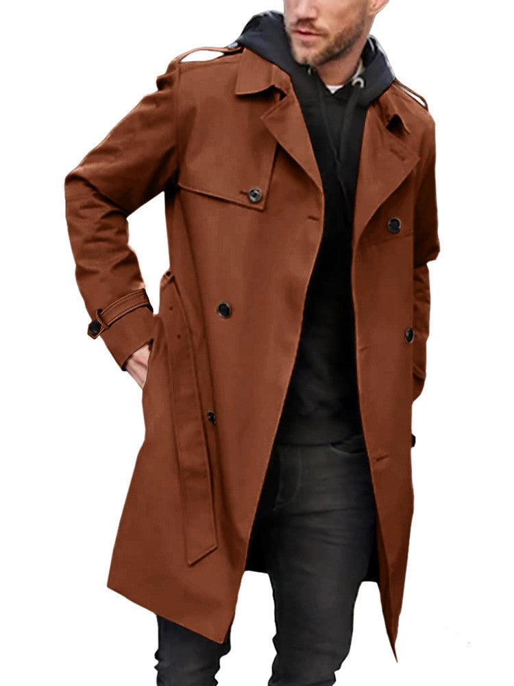 Long Sleeve Trench Coat Men&