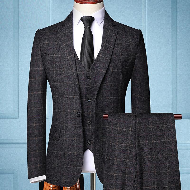 Classic Three-Piece Suit for Men: Timeless Elegance with Jacket, Vest, and Pants Ensemble - Your-Look