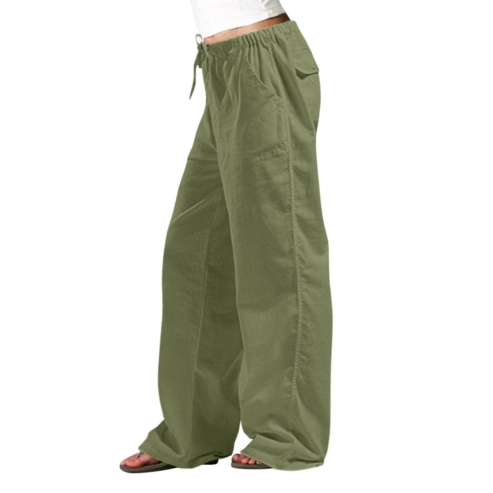 Comfortable and Stylish Elastic Waist Linen Trousers for Women: Effortless Chic with Added Convenience