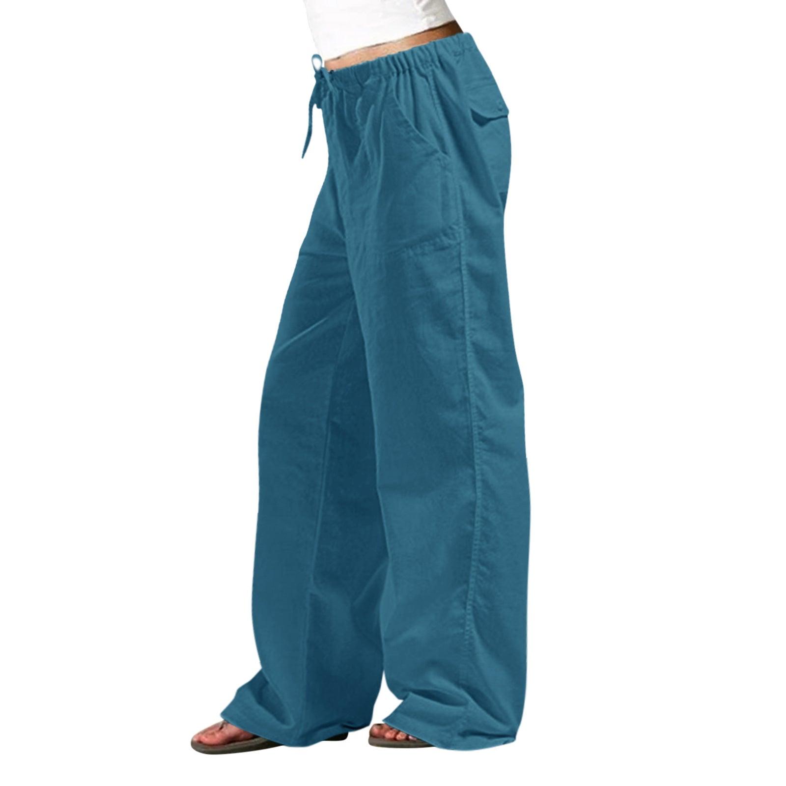 Comfortable and Stylish Elastic Waist Linen Trousers for Women: Effortless Chic with Added Convenience