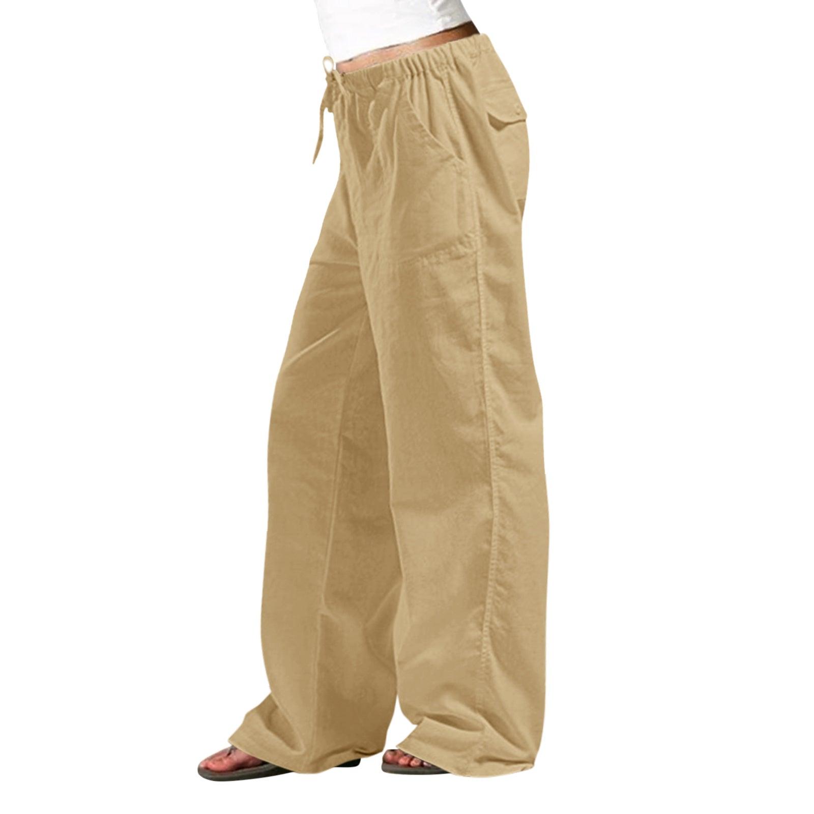Comfortable and Stylish Elastic Waist Linen Trousers for Women: Effortless Chic with Added Convenience