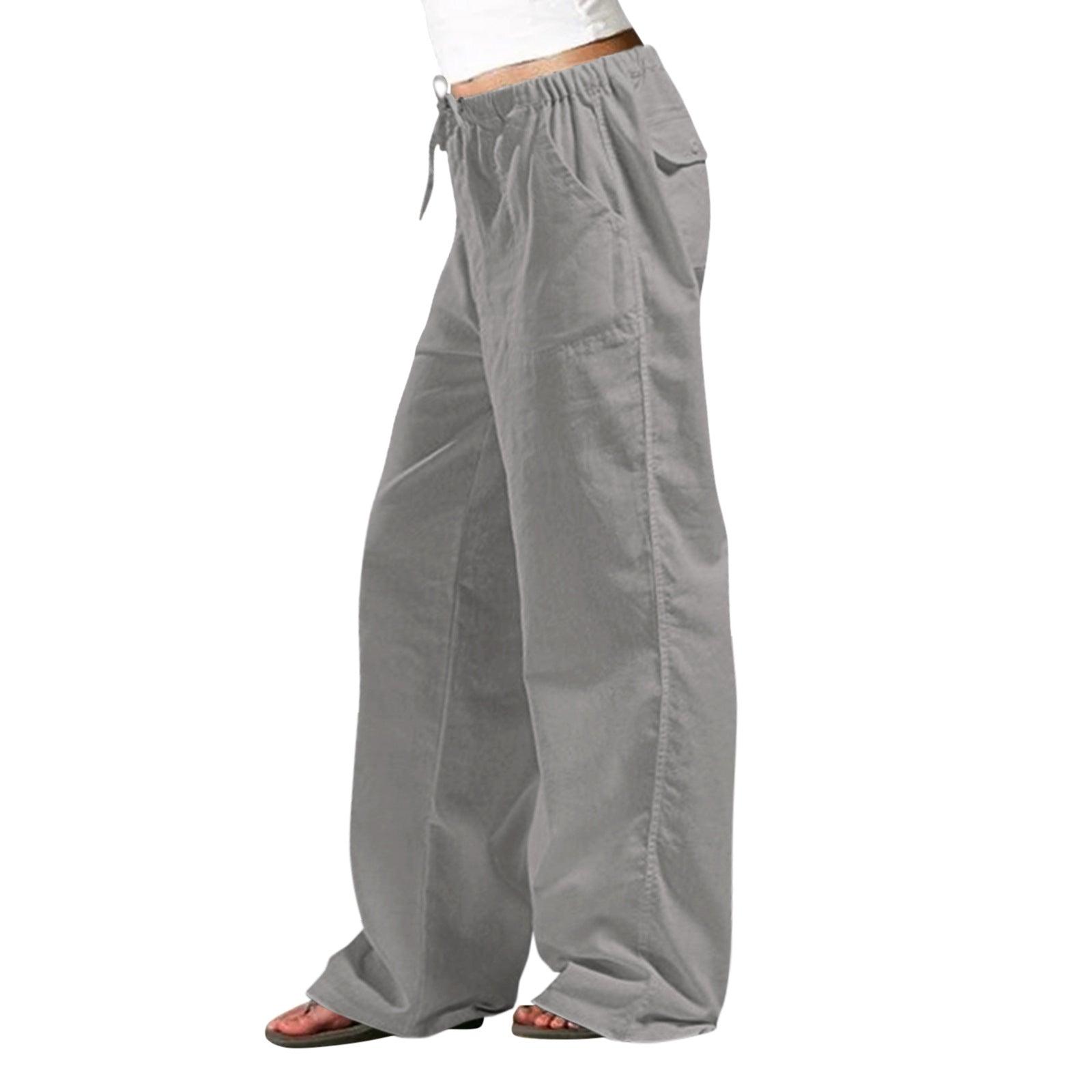 Comfortable and Stylish Elastic Waist Linen Trousers for Women: Effortless Chic with Added Convenience