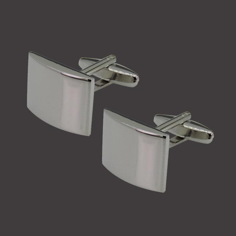 "Elegant Fusion" Copper Black and Golden Silver Laser Metal Cufflinks - Make a Striking Statement with Modern Sophistication - Your-Look