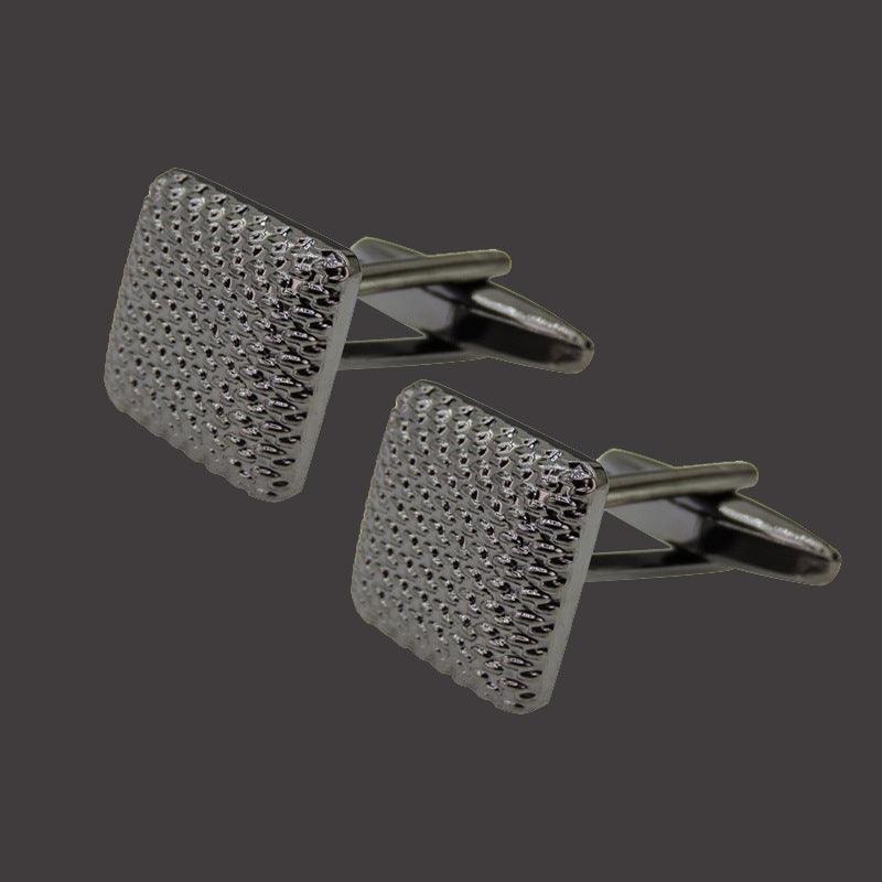 "Elegant Fusion" Copper Black and Golden Silver Laser Metal Cufflinks - Make a Striking Statement with Modern Sophistication - Your-Look