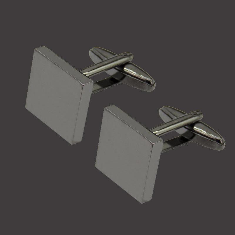 "Elegant Fusion" Copper Black and Golden Silver Laser Metal Cufflinks - Make a Striking Statement with Modern Sophistication - Your-Look