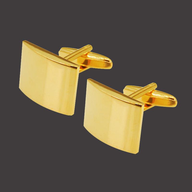 "Elegant Fusion" Copper Black and Golden Silver Laser Metal Cufflinks - Make a Striking Statement with Modern Sophistication - Your-Look