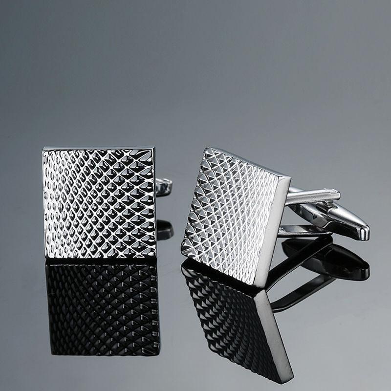 "Elegant Fusion" Copper Black and Golden Silver Laser Metal Cufflinks - Make a Striking Statement with Modern Sophistication - Your-Look