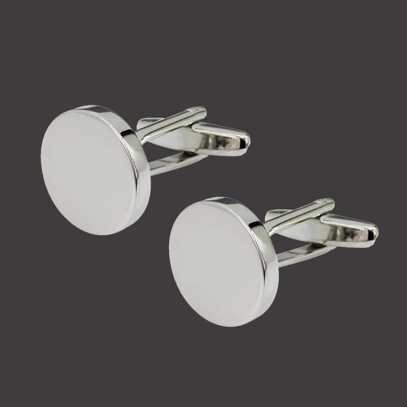 "Elegant Fusion" Copper Black and Golden Silver Laser Metal Cufflinks - Make a Striking Statement with Modern Sophistication - Your-Look