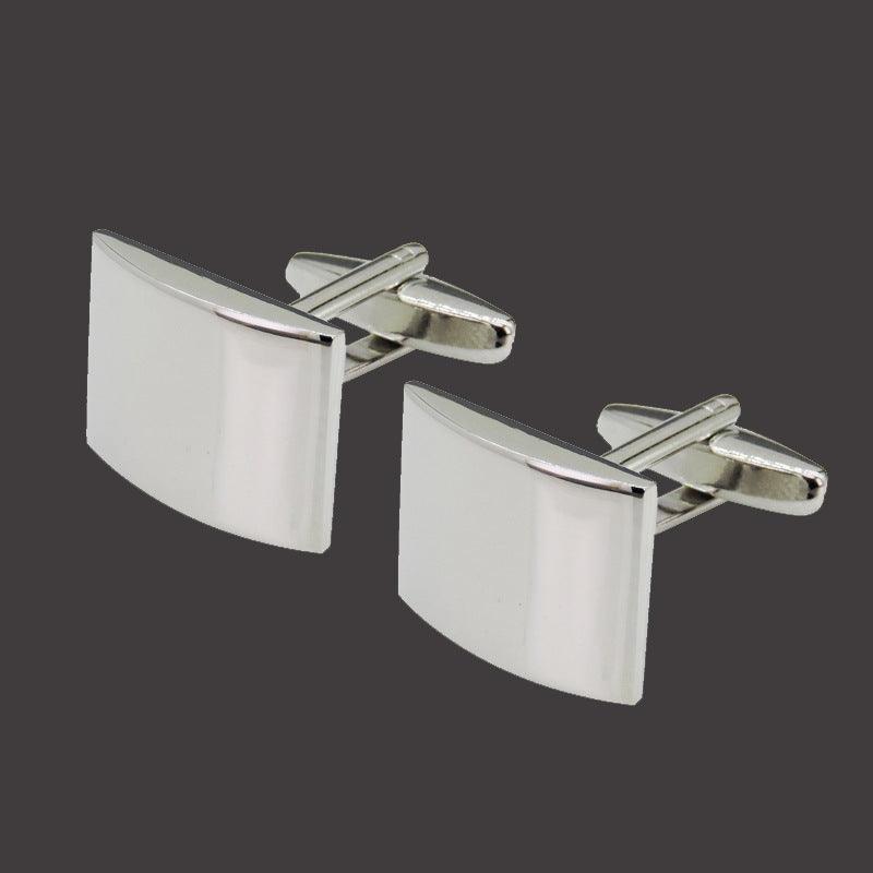 "Elegant Fusion" Copper Black and Golden Silver Laser Metal Cufflinks - Make a Striking Statement with Modern Sophistication - Your-Look