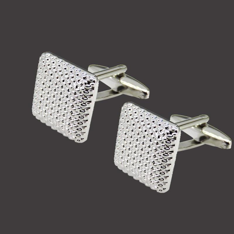 "Elegant Fusion" Copper Black and Golden Silver Laser Metal Cufflinks - Make a Striking Statement with Modern Sophistication - Your-Look