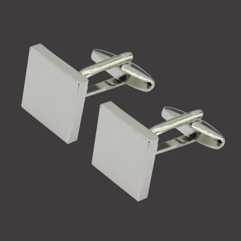 "Elegant Fusion" Copper Black and Golden Silver Laser Metal Cufflinks - Make a Striking Statement with Modern Sophistication - Your-Look