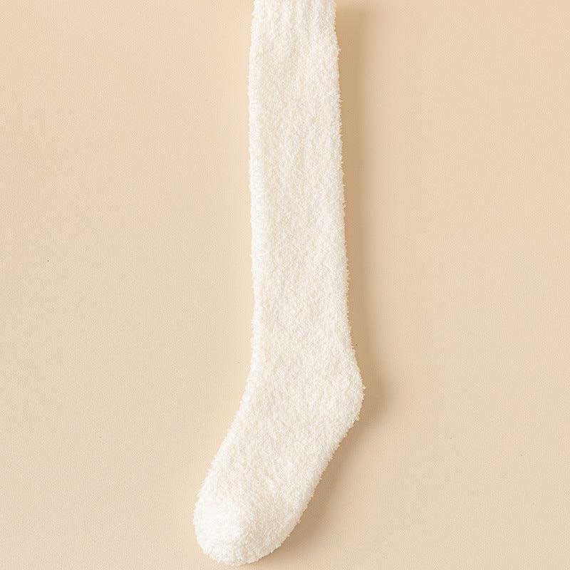 Coral Fleece Long Winter Fleece-lined Thickened Room Socks - Your-Look