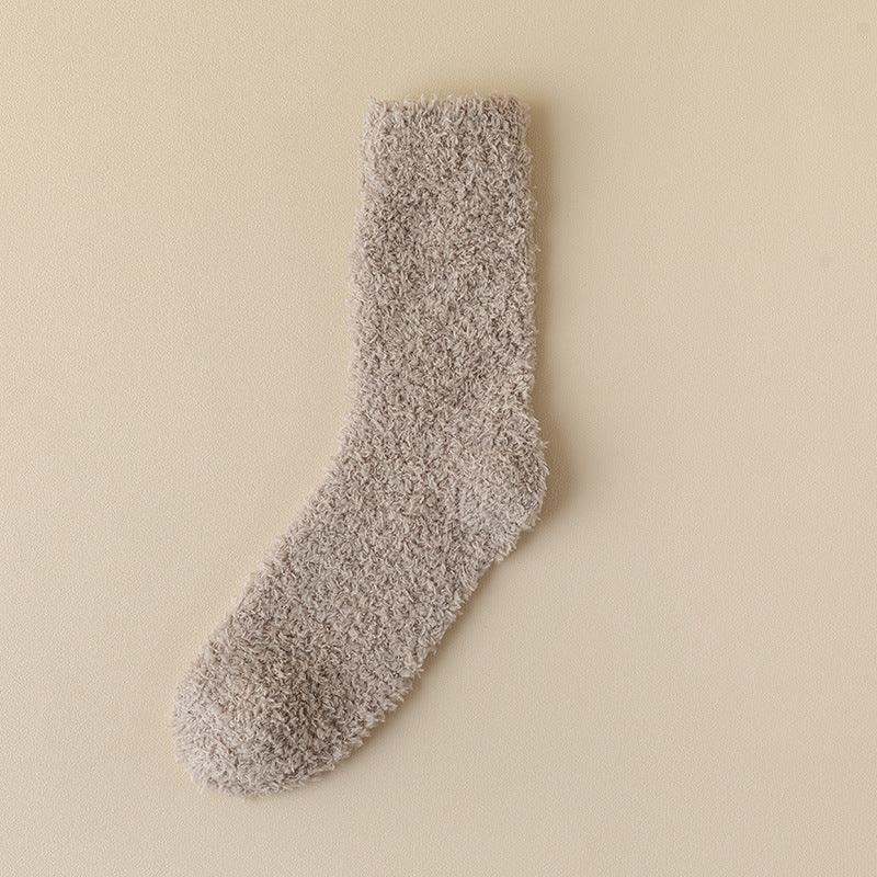 Coral Fleece Long Winter Fleece-lined Thickened Room Socks - Your-Look