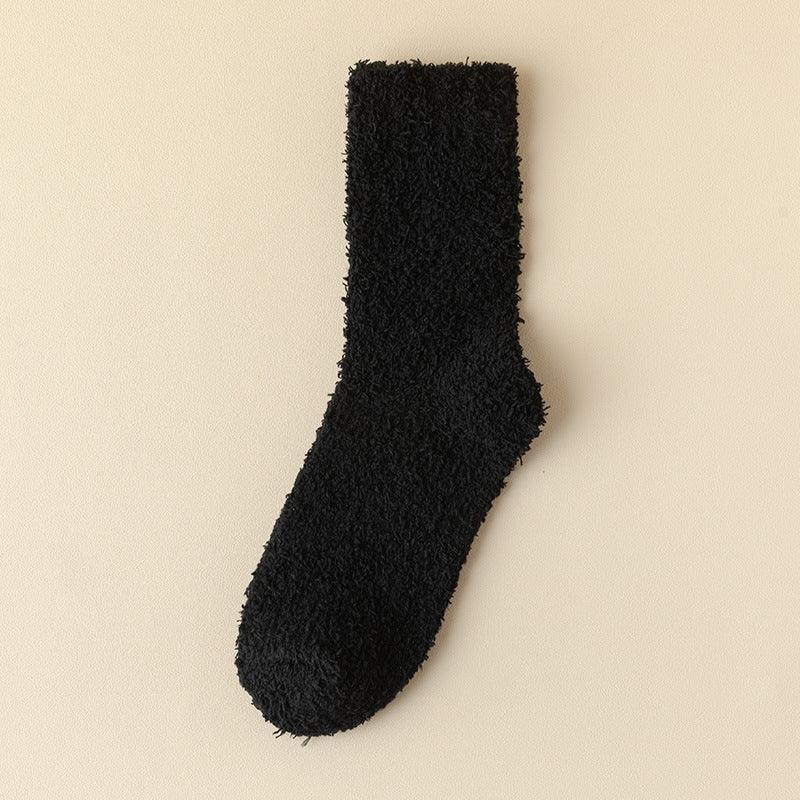 Coral Fleece Long Winter Fleece-lined Thickened Room Socks - Your-Look