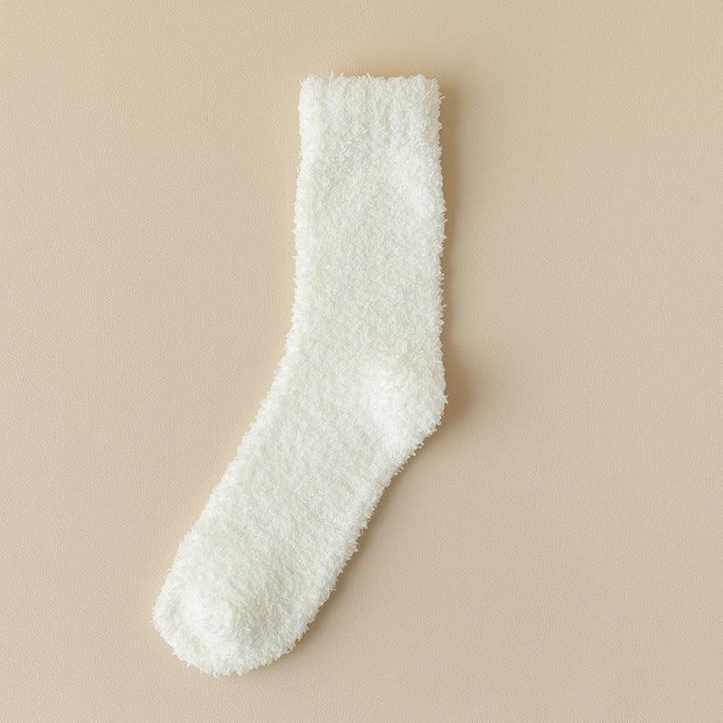 Coral Fleece Long Winter Fleece-lined Thickened Room Socks - Your-Look
