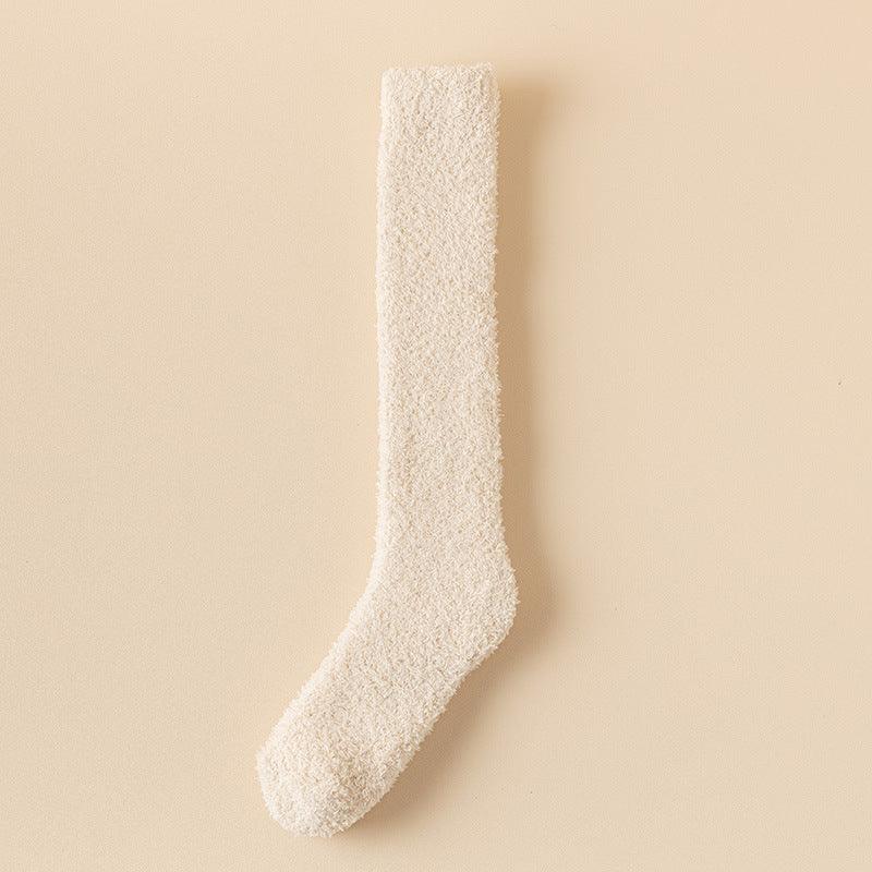 Coral Fleece Long Winter Fleece-lined Thickened Room Socks - Your-Look