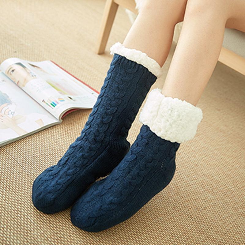 Cozy Nights: Flannel Homewear Night Robe Casual Hooded Sweater And Socks - Your-Look