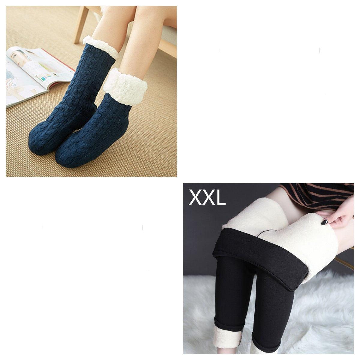 Cozy Nights: Flannel Homewear Night Robe Casual Hooded Sweater And Socks - Your-Look